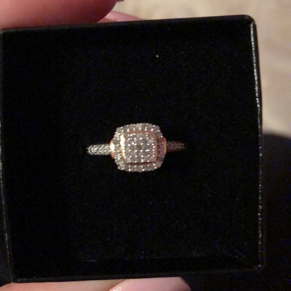 Faux diamond ring
